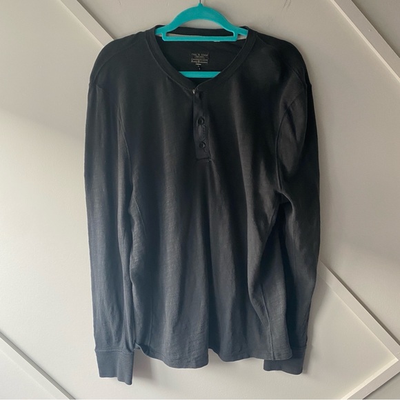 Rag and Bone Classic Men Slim Fit Henley Shirt - L - Picture 3 of 12